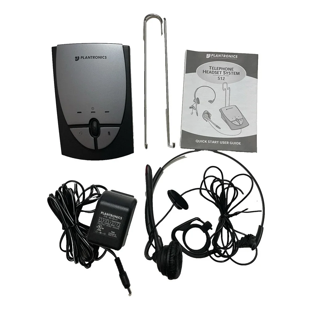 Plantronics S12 Professional Office Telephone Headset‎ System for Desk Phone